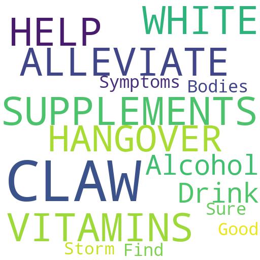 ARE THERE ANY SUPPLEMENTS OR VITAMINS THAT CAN HELP ALLEVIATE A WHITE CLAW HANGOVER?: Buy - Comprar - ecommerce - shop online