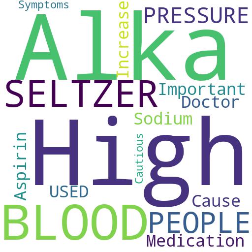 CAN ALKA SELTZER BE USED BY PEOPLE WITH HIGH BLOOD PRESSURE?: Buy - Comprar - ecommerce - shop online