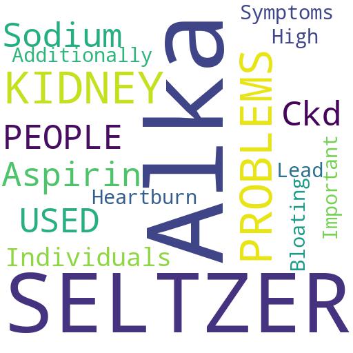 CAN ALKA SELTZER BE USED BY PEOPLE WITH KIDNEY PROBLEMS?: Buy - Comprar - ecommerce - shop online