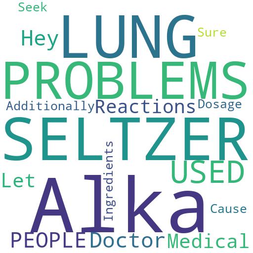 CAN ALKA SELTZER BE USED BY PEOPLE WITH LUNG PROBLEMS?: Buy - Comprar - ecommerce - shop online