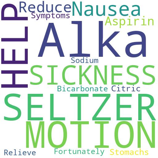 CAN ALKA SELTZER HELP WITH MOTION SICKNESS?: Buy - Comprar - ecommerce - shop online