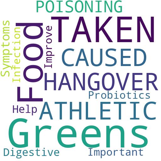 CAN ATHLETIC GREENS BE TAKEN FOR A HANGOVER CAUSED BY FOOD POISONING?: Buy - Comprar - ecommerce - shop online