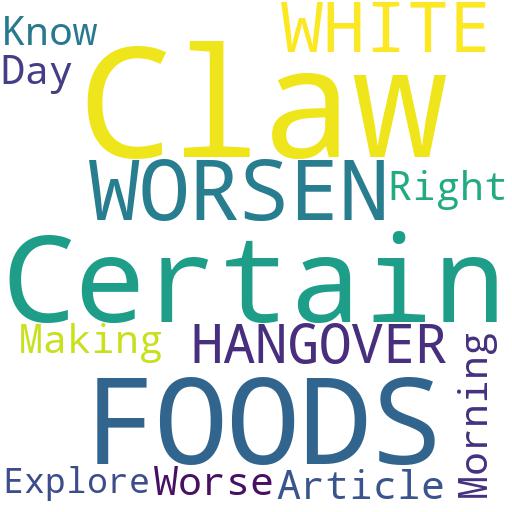 CAN CERTAIN FOODS WORSEN A WHITE CLAW HANGOVER?: Buy - Comprar - ecommerce - shop online