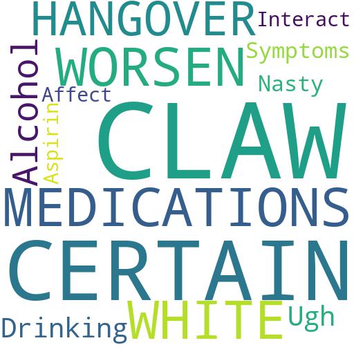 CAN CERTAIN MEDICATIONS WORSEN A WHITE CLAW HANGOVER?: Buy - Comprar - ecommerce - shop online