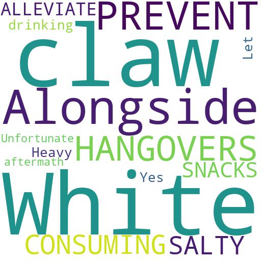CAN CONSUMING SALTY SNACKS ALONGSIDE WHITE CLAW PREVENT OR ALLEVIATE HANGOVERS?: Buy - Comprar - ecommerce - shop online