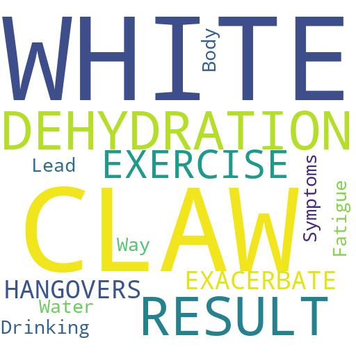 CAN DEHYDRATION AS A RESULT OF EXERCISE EXACERBATE WHITE CLAW HANGOVERS?: Buy - Comprar - ecommerce - shop online