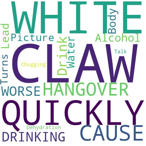 CAN DRINKING WHITE CLAW TOO QUICKLY CAUSE A WORSE HANGOVER?: Buy - Comprar - ecommerce - shop online
