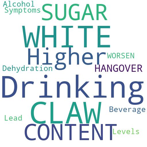 CAN DRINKING WHITE CLAW WITH A HIGHER SUGAR CONTENT WORSEN A HANGOVER?: Buy - Comprar - ecommerce - shop online