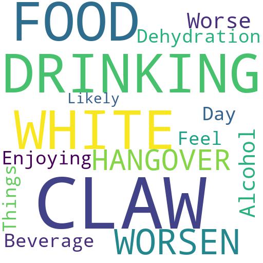 CAN DRINKING WHITE CLAW WITH FOOD WORSEN A HANGOVER?: Buy - Comprar - ecommerce - shop online
