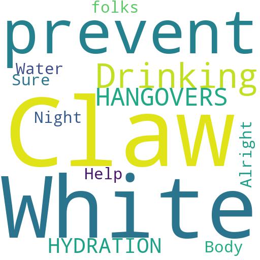 CAN HYDRATION BEFORE AND DURING DRINKING WHITE CLAW PREVENT HANGOVERS?: Buy - Comprar - ecommerce - shop online