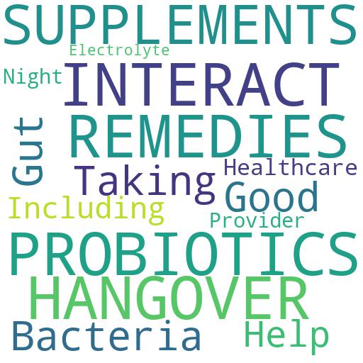 CAN PROBIOTICS INTERACT WITH OTHER HANGOVER REMEDIES OR SUPPLEMENTS?: Buy - Comprar - ecommerce - shop online