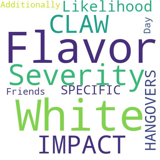 CAN THE SPECIFIC FLAVOR OF WHITE CLAW IMPACT THE LIKELIHOOD AND SEVERITY OF HANGOVERS?: Buy - Comprar - ecommerce - shop online