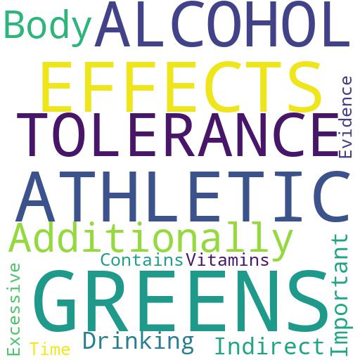 DOES ATHLETIC GREENS HAVE ANY EFFECTS ON ALCOHOL TOLERANCE?: Buy - Comprar - ecommerce - shop online