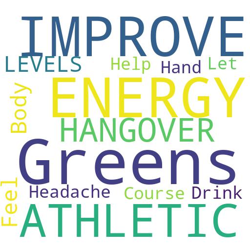 DOES ATHLETIC GREENS IMPROVE ENERGY LEVELS DURING A HANGOVER?: Buy - Comprar - ecommerce - shop online