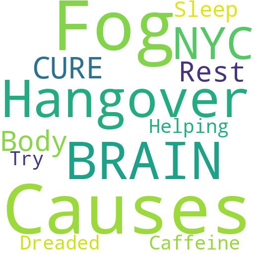 HOW CAN I CURE A HANGOVER THAT CAUSES BRAIN FOG IN NYC?: Buy - Comprar - ecommerce - shop online