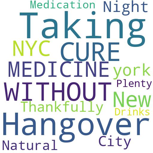 HOW CAN I CURE A HANGOVER WITHOUT TAKING MEDICINE IN NYC?: Buy - Comprar - ecommerce - shop online