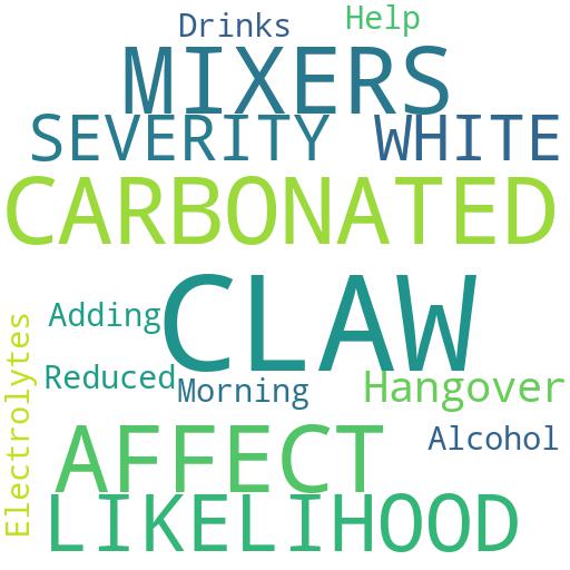 HOW DO CARBONATED MIXERS AFFECT THE LIKELIHOOD AND SEVERITY OF WHITE CLAW HANGOVERS?: Buy - Comprar - ecommerce - shop online