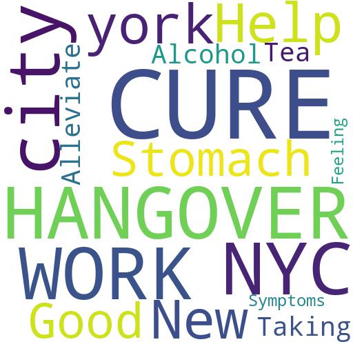 HOW DO I CURE A HANGOVER WHEN I HAVE TO WORK IN NYC?: Buy - Comprar - ecommerce - shop online