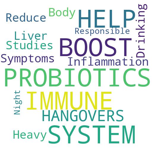 HOW DO PROBIOTICS BOOST THE IMMUNE SYSTEM AND HELP WITH HANGOVERS?: Buy - Comprar - ecommerce - shop online