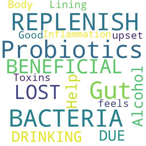 HOW DO PROBIOTICS REPLENISH THE BENEFICIAL BACTERIA IN THE GUT THAT ARE LOST DUE TO DRINKING?: Buy - Comprar - ecommerce - shop online