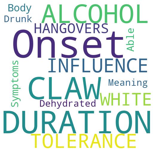 HOW DOES ALCOHOL TOLERANCE INFLUENCE THE ONSET AND DURATION OF WHITE CLAW HANGOVERS?: Buy - Comprar - ecommerce - shop online