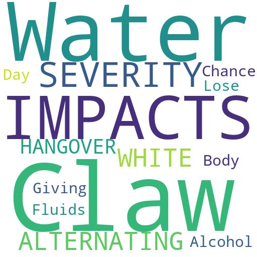 HOW DOES ALTERNATING WITH WATER IMPACTS THE SEVERITY OF A WHITE CLAW HANGOVER?: Buy - Comprar - ecommerce - shop online