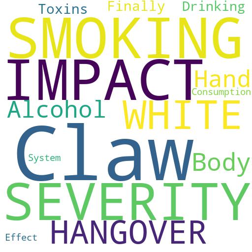 HOW DOES SMOKING IMPACT THE SEVERITY OF A WHITE CLAW HANGOVER?: Buy - Comprar - ecommerce - shop online