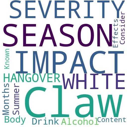 HOW DOES THE SEASON IMPACT THE SEVERITY OF A WHITE CLAW HANGOVER?: Buy - Comprar - ecommerce - shop online