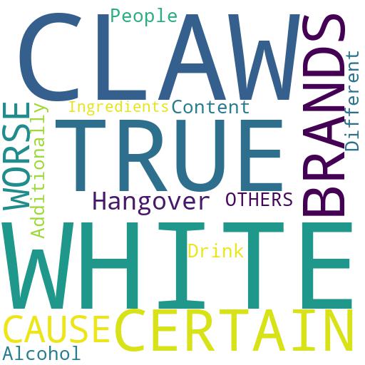 IS IT TRUE THAT CERTAIN BRANDS OF WHITE CLAW CAUSE WORSE HANGOVERS THAN OTHERS?: Buy - Comprar - ecommerce - shop online