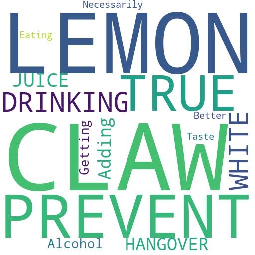IS IT TRUE THAT DRINKING WHITE CLAW WITH LEMON JUICE CAN PREVENT A HANGOVER?: Buy - Comprar - ecommerce - shop online