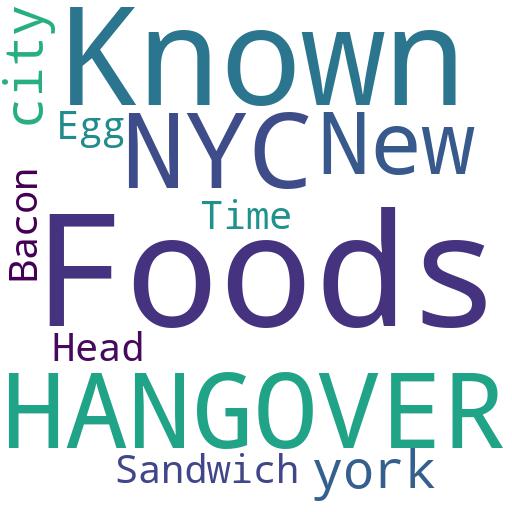 KNOWN HANGOVER FOODS IN NYC?: Buy - Comprar - ecommerce - shop online