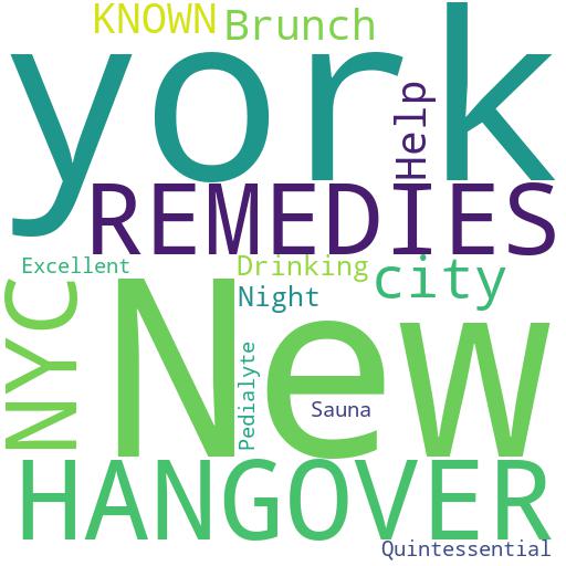 KNOWN HANGOVER REMEDIES IN NYC?: Buy - Comprar - ecommerce - shop online