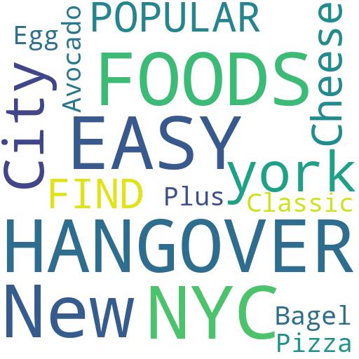 WHAT ARE SOME POPULAR HANGOVER FOODS THAT ARE EASY TO FIND IN NYC?: Buy - Comprar - ecommerce - shop online