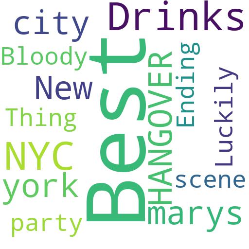 WHAT ARE THE BEST HANGOVER DRINKS IN NYC?: Buy - Comprar - ecommerce - shop online