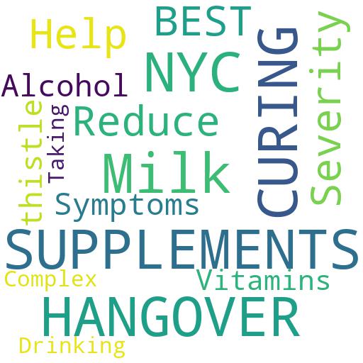 WHAT ARE THE BEST SUPPLEMENTS FOR CURING A HANGOVER IN NYC?: Buy - Comprar - ecommerce - shop online