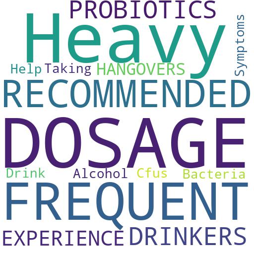 WHAT IS THE RECOMMENDED DOSAGE OF PROBIOTICS FOR HEAVY DRINKERS WHO EXPERIENCE FREQUENT HANGOVERS?: Buy - Comprar - ecommerce - shop online