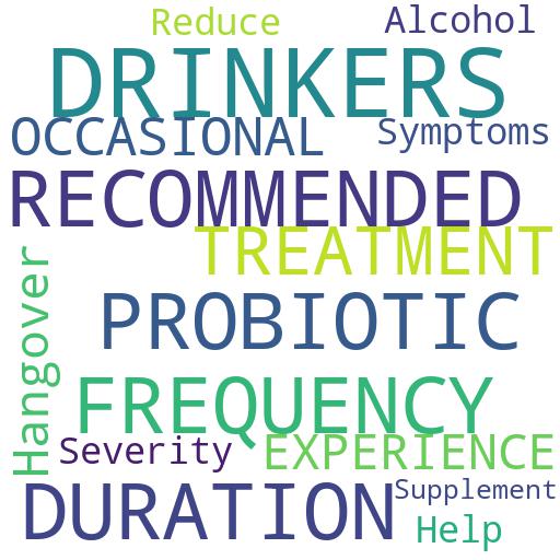WHAT IS THE RECOMMENDED FREQUENCY AND DURATION OF PROBIOTIC TREATMENT FOR OCCASIONAL DRINKERS WHO EXPERIENCE HANGOVERS?: Buy - Comprar - ecommerce - shop online