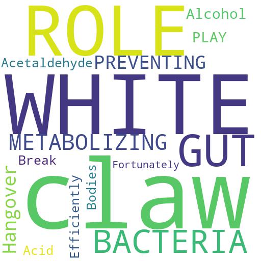 WHAT ROLE DO GUT BACTERIA PLAY IN METABOLIZING WHITE CLAW AND PREVENTING HANGOVERS?: Buy - Comprar - ecommerce - shop online