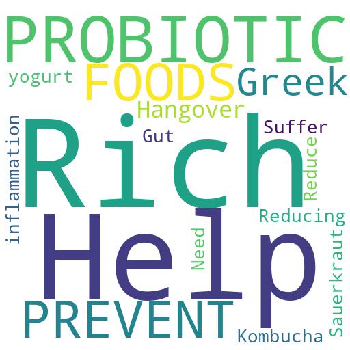 ARE THERE ANY PROBIOTIC-RICH FOODS THAT CAN HELP PREVENT HANGOVERS?: Advises - Buy - Comprar - ecommerce - shop online