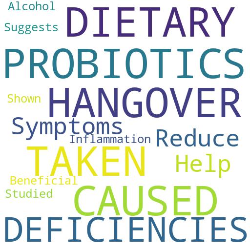CAN PROBIOTICS BE TAKEN FOR A HANGOVER CAUSED BY DIETARY DEFICIENCIES?: Advises - Buy - Comprar - ecommerce - shop online