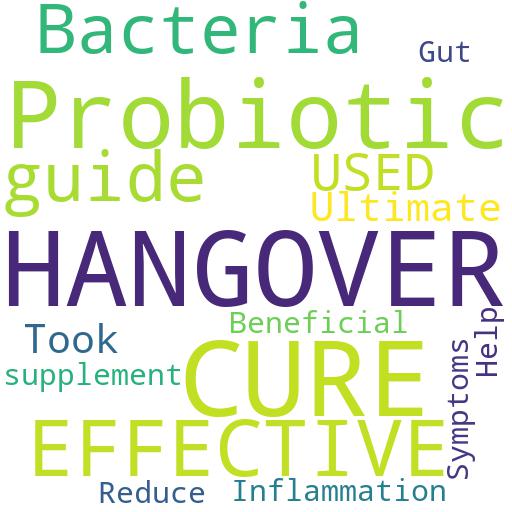 CAN PROBIOTICS BE USED AS AN EFFECTIVE HANGOVER CURE?: Advises - Buy - Comprar - ecommerce - shop online
