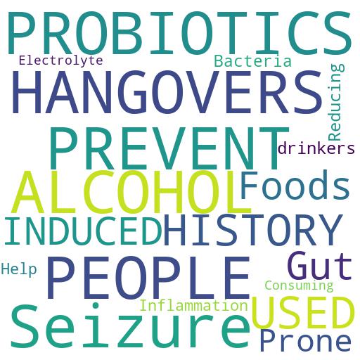 CAN PROBIOTICS BE USED TO PREVENT HANGOVERS IN PEOPLE WITH A HISTORY OF ALCOHOL-INDUCED SEIZURES?: Advises - Buy - Comprar - ecommerce - shop online