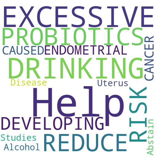 CAN PROBIOTICS HELP REDUCE THE RISK OF DEVELOPING ENDOMETRIAL CANCER CAUSED BY EXCESSIVE DRINKING?: Advises - Buy - Comprar - ecommerce - shop online