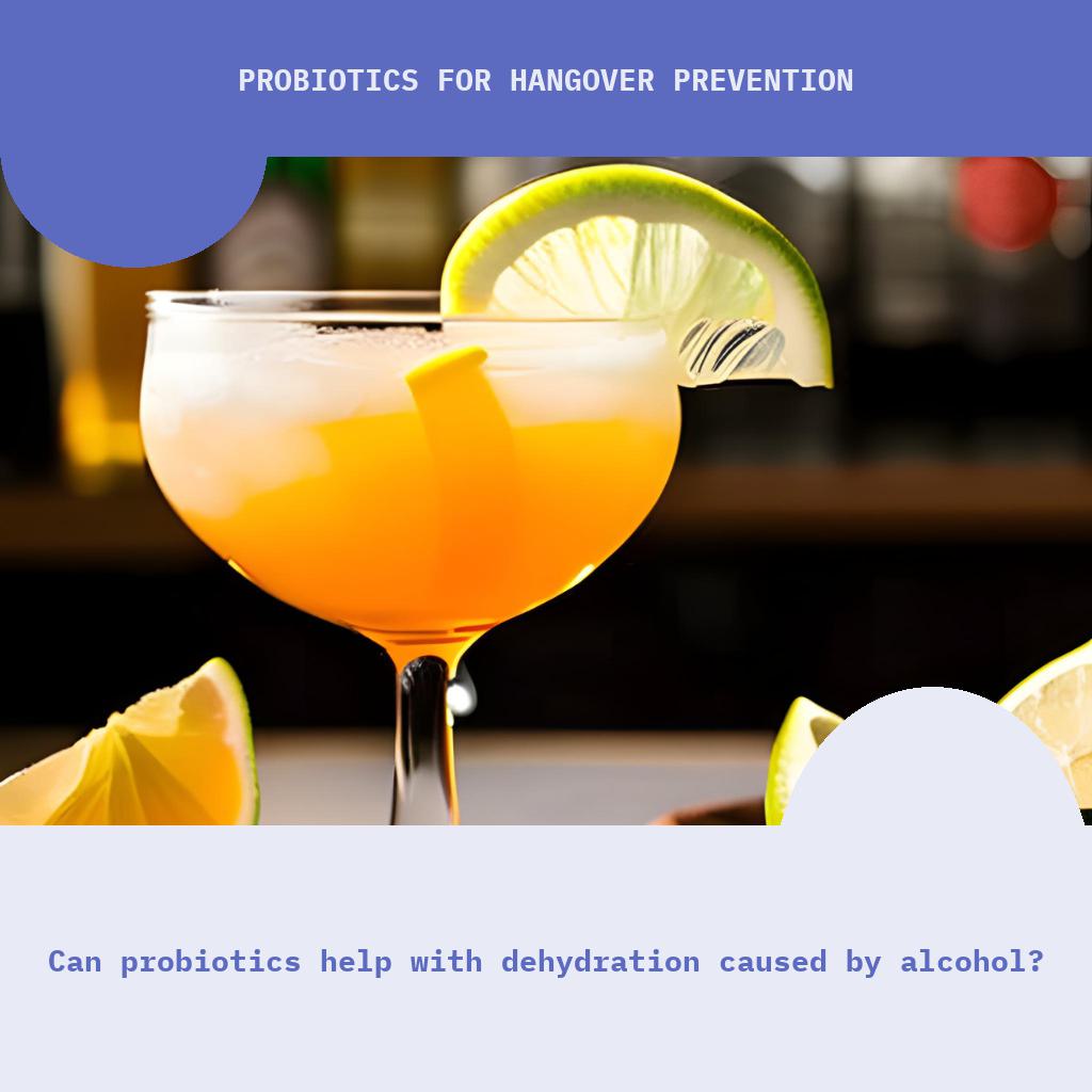Can probiotics help with dehydration caused by alcohol?