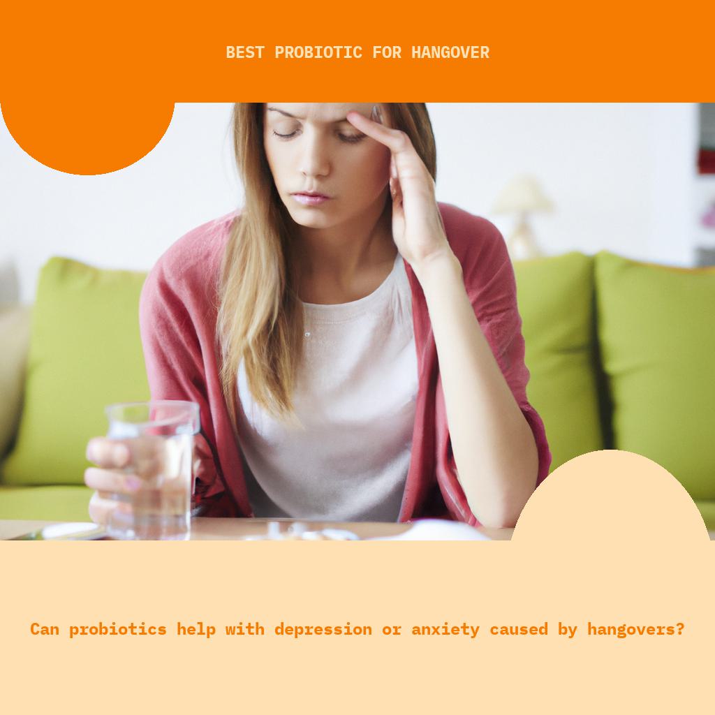 Can probiotics help with depression or anxiety caused by hangovers?