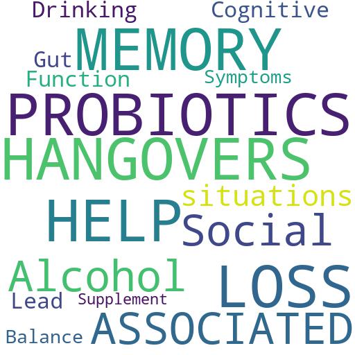 CAN PROBIOTICS HELP WITH MEMORY LOSS ASSOCIATED WITH HANGOVERS?: Advises - Buy - Comprar - ecommerce - shop online
