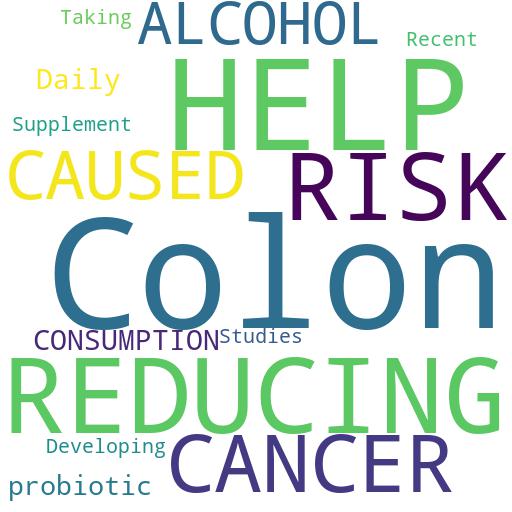 CAN PROBIOTICS HELP WITH REDUCING THE RISK OF COLON CANCER CAUSED BY ALCOHOL CONSUMPTION?: Advises - Buy - Comprar - ecommerce - shop online