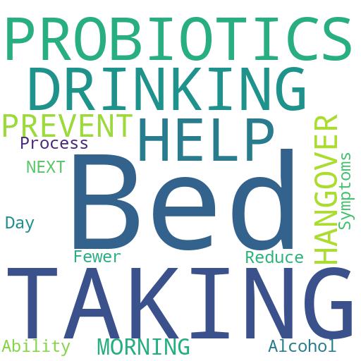 CAN TAKING PROBIOTICS BEFORE BED AFTER DRINKING HELP PREVENT A HANGOVER THE NEXT MORNING?: Advises - Buy - Comprar - ecommerce - shop online