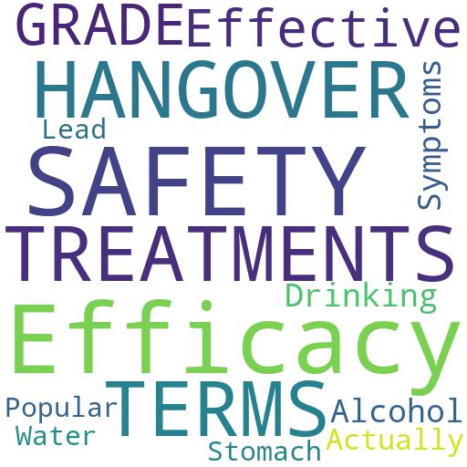 GRADE HANGOVER TREATMENTS IN TERMS OF EFFICACY AND SAFETY?: Advises - Buy - Comprar - ecommerce - shop online