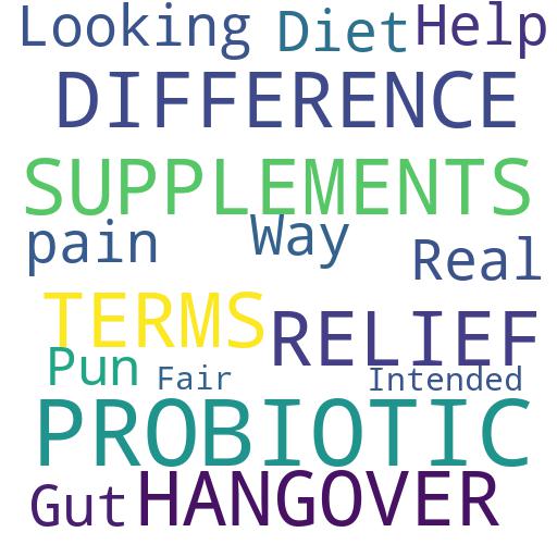 IS THERE A DIFFERENCE BETWEEN PROBIOTICS AND PROBIOTIC SUPPLEMENTS IN TERMS OF HANGOVER RELIEF?: Advises - Buy - Comprar - ecommerce - shop online